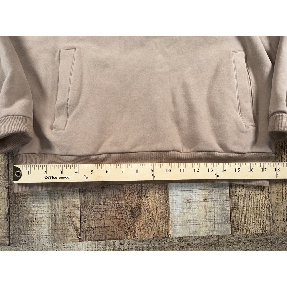 ZYIA Active Womens Large Taupe Brown Full Zip Hoodie Jacket Fleece Ribbed - Picture 4 of 10